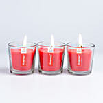 Fragrant Votive Glass Set- Strawberry