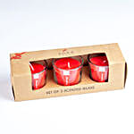 Fragrant Votive Glass Set- Strawberry