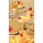 Elegant Golden Birthday Balloon Bouquet