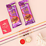 Sneh Multicoloured Beads Rakhi Set N Silk Chocolates