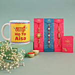 Set of 3 Rakhis & Bhai Mug Combo