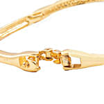 Estele Gold Plated CZ Leafy Stud Earrings