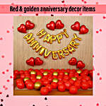 Red & Golden Anniversary Balloons DIY Kit