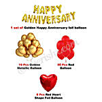 Red & Golden Anniversary Balloons DIY Kit