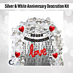Silver & White Anniversary Balloons DIY kit