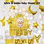 White & Golden Baby Shower Balloon DIY kit
