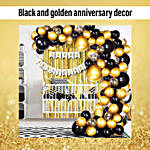 Black & Golden Anniversary Balloons DIY Kit