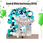 Green & White Anniversary Balloons DIY Kit