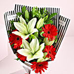Sneh Beads Rakhi N Exotic Flower Bouquet