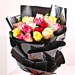 Sneh Beads Rakhi N Bold Roses Bouquet