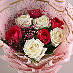 Sneh Beads Rakhi N Calming Roses Bouquet