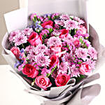 Sneh Beads Rakhi N Elegant Flowers Bouquet