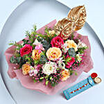 Sneh Beads Rakhi N Happiness Floral Basket