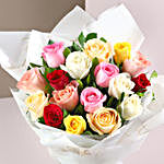 Sneh Beads Rakhi N Mixed Roses Bouquet