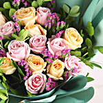 Sneh Meenakari Rakhi N Classy Roses Bouquet