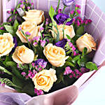 Sneh Meenakari Rakhi N Mauve Love Floral Bouquet