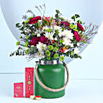 Sneh Meenakari Rakhi N Spring Time Floral Vase