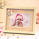 Personalised Off White N Pink Photo Frame