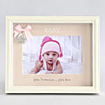 Personalised Off White N Pink Photo Frame