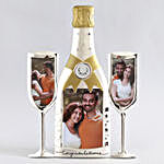 Personalised Wine Glass Bottle Photo Frame
