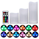 Set Of 3 LED Candles With Remote