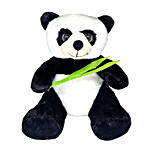 Cute Plush Sitting Panda Soft Toy- Black & White