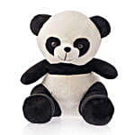 Cute Sitting Panda Soft Toy- Black & White