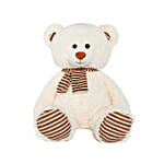 Striped Brown Paw Teddy Bear- Cream