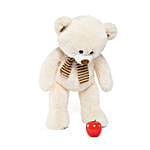 Striped Brown Paw Teddy Bear- Cream