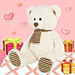 striped brown paw teddy bear cream 4