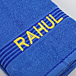 Personalised Blue Cotton Towel