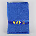 Personalised Blue Cotton Towel