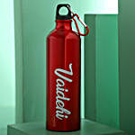 Personalised Red Water Bottle