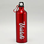 Personalised Red Water Bottle