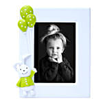 Personalised Blue Bunny Rabbit Vertical Photo Frame