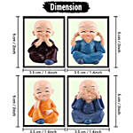 Little Baby Monk Buddha Set of 4