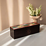 Black & Green Teabags In N Tile Motif Wooden Box