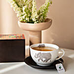 Black & Green Teabags In N Tile Motif Wooden Box