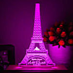 Personalised Eiffel Tower LED Lamp- Pink