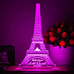 Personalised Eiffel Tower LED Lamp- Pink