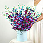 Blooming Blue Orchids In FNP Signature Box