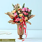 Charismatic Mixed Roses & Carnations Samadhan Vase
