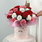 Spring Love Mixed Carnations Pink Box