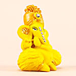 Pagdi Wale Ganesha Ji Idol With Flute - Matte Yellow