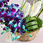 Exotic Orchids & Anthuriums Basket