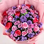 Pink Roses & Daisies Bouquet