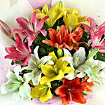 Pure Love- 8 Colourful Asiatic Lilies Bouquet