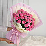 Fairytale Pink Roses Bunch