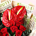 Crimson Love Roses Bouquet