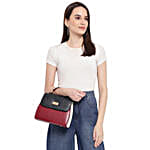 Cherry Handcrafted Trapezium Sling Bag for women